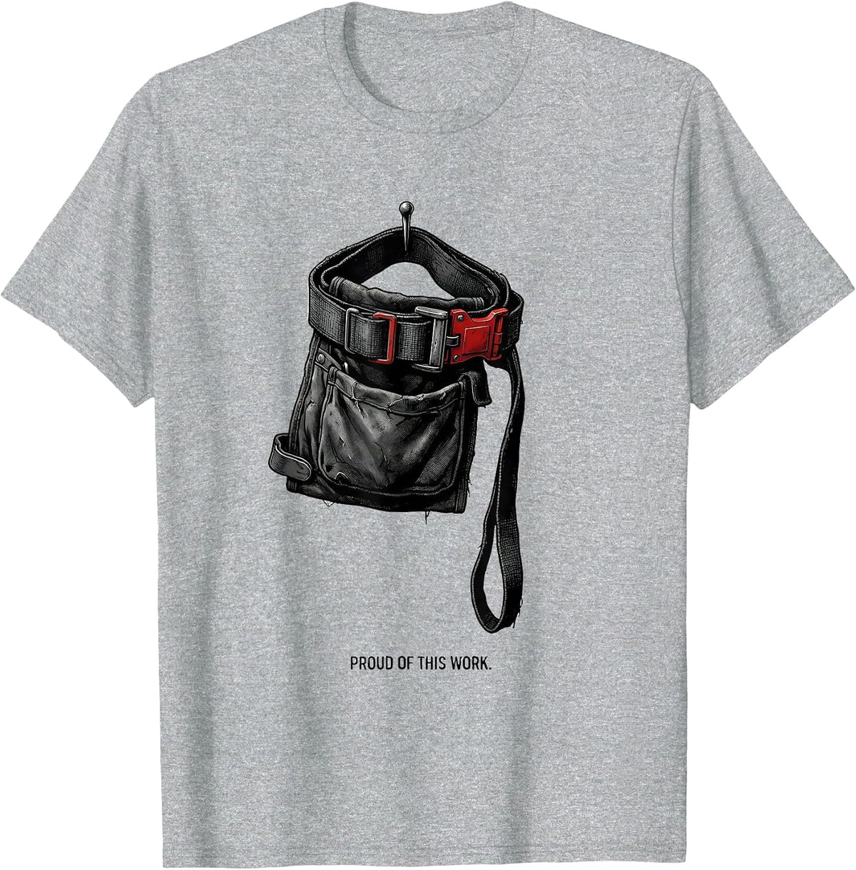 Men's Proud Of This Work Patriotic Labor Day Union Worker Pride T-Shirt - Heather Grey
