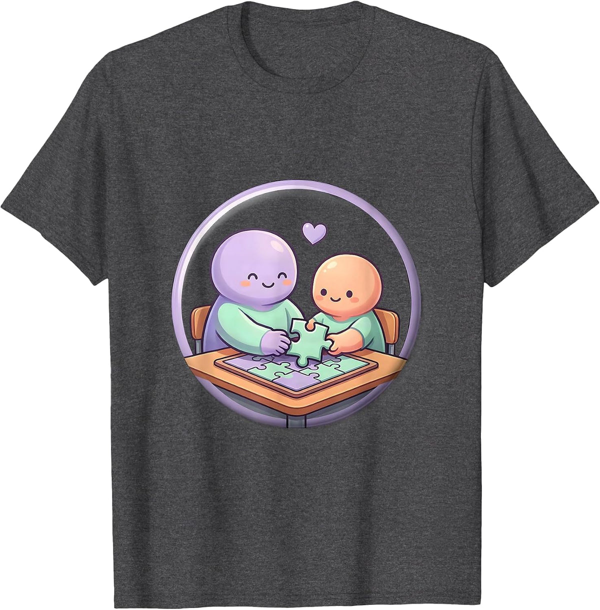 Sealed Classroom Badge Cute Paraprofessional Teacher T-Shirt - Dark Heather Grey
