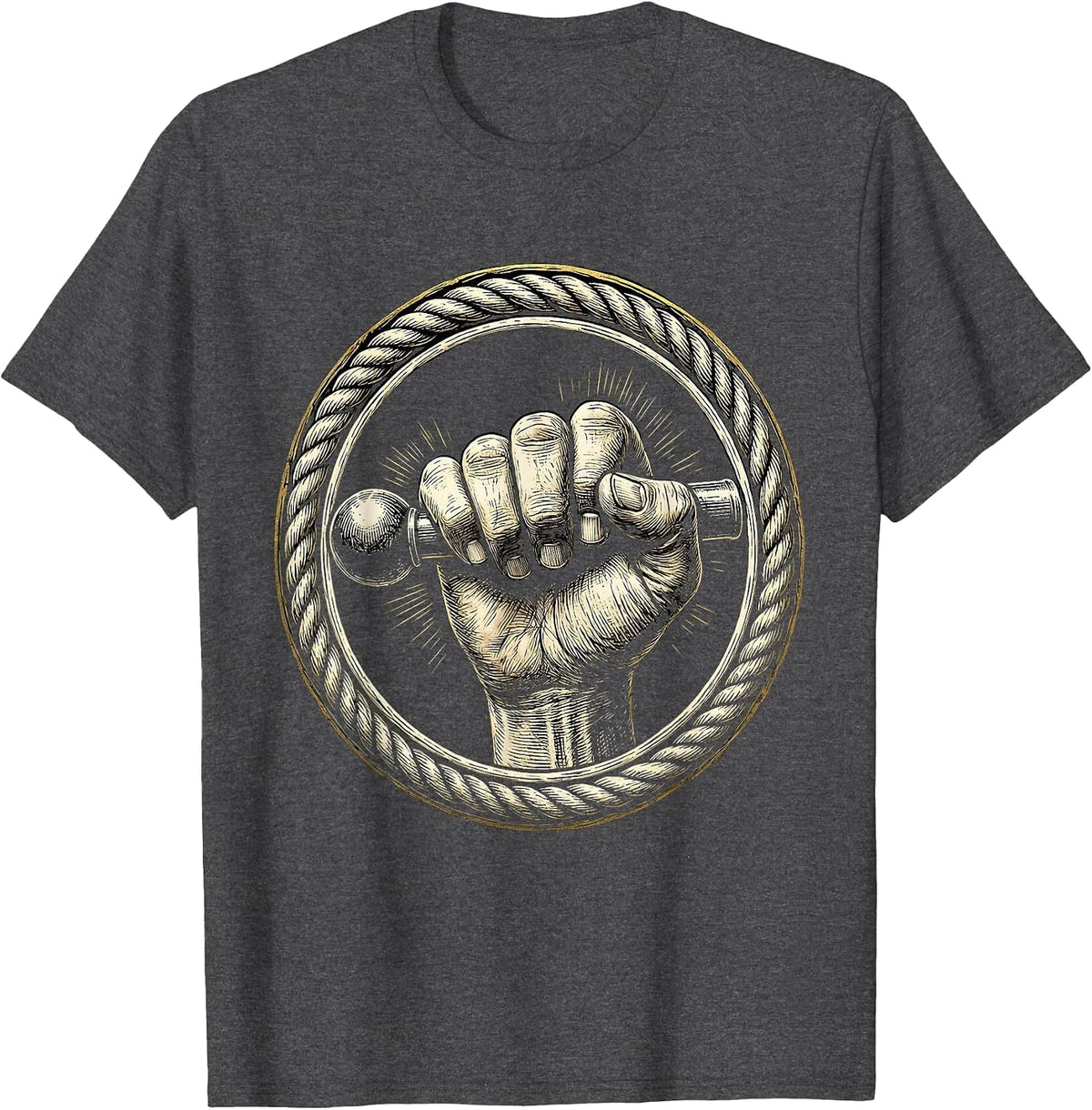Slot Machine Lever Pull Gambling Graphic Tee T-Shirt - Dark Heather Grey