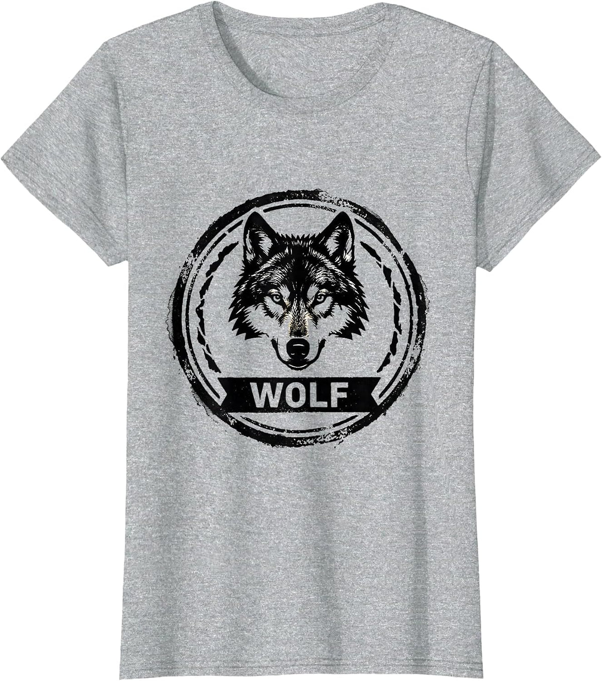 Wolf Funny Gay Pride LGBTQ Humor Rubber Stamp Design T-Shirt - Heather Grey