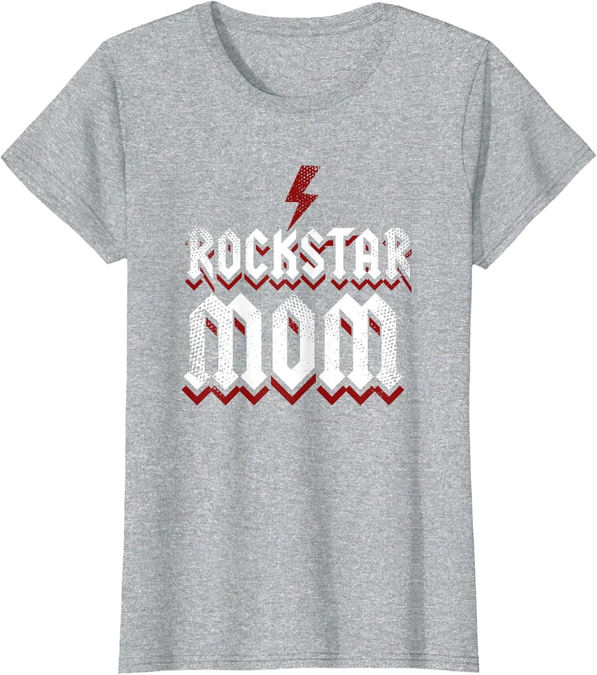 Rockstar Mom Funny Hard Rock Music Mommy T-Shirt - Heather Grey