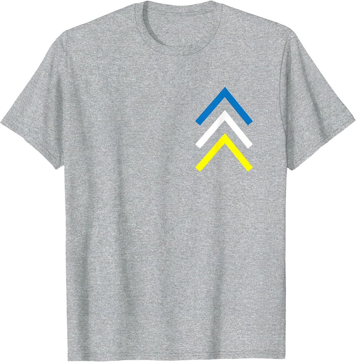 Down Syndrome Three Chromosome Arrows Awareness Month T-Shirt - Heather Grey