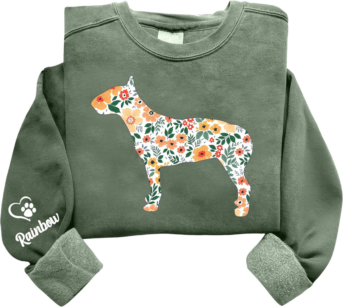 Personalized Dog Sweatshirt, Cute Pet Lover Crewneck, Dog Mom Gift, Gifts for Akita Mama, Gift for Dogs Lovers - Bull Terrier