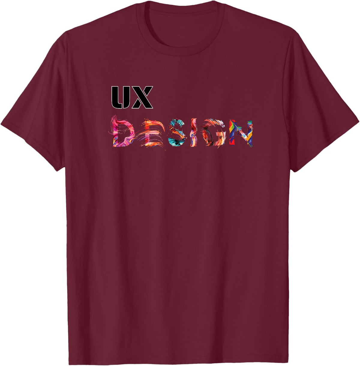Painted UX Design | Graphic Designer T-Shirt - Burgundy