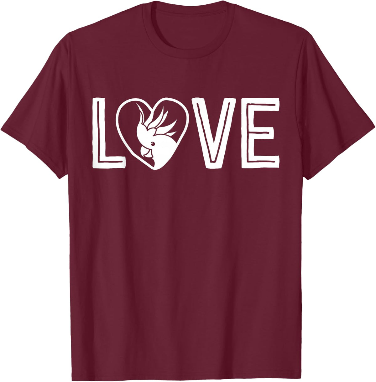 Love Cockatoo Parrot Shirt For Women Kids Parrot Bird Gift T-Shirt - Burgundy