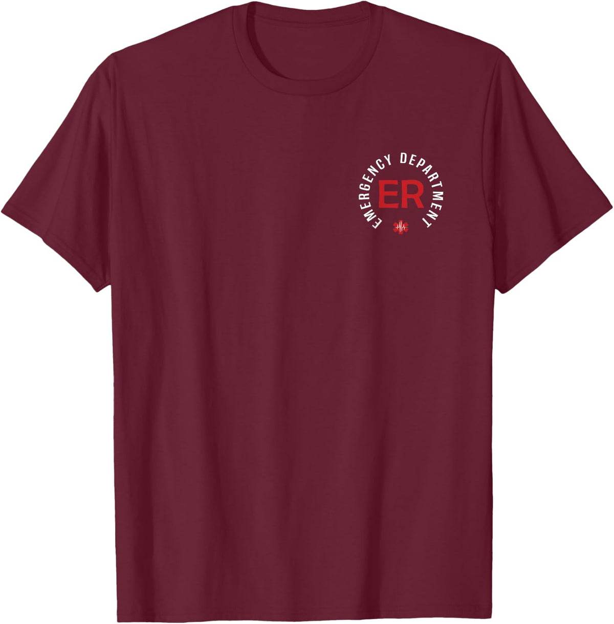 Vintage Emergency Department Emergency Room Nurse Healthcare T-Shirt - Burgundy