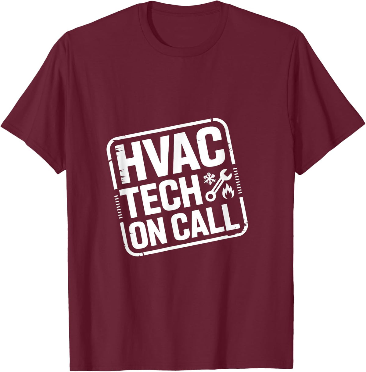 HVAC Technician Ductwork Hands-On Pros T-Shirt - Burgundy