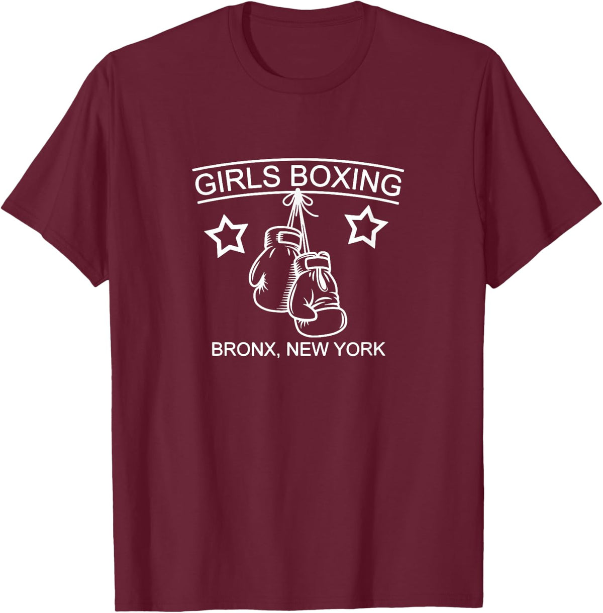 Girls Boxing Bronx NY Rachel Costume T-Shirt - Burgundy