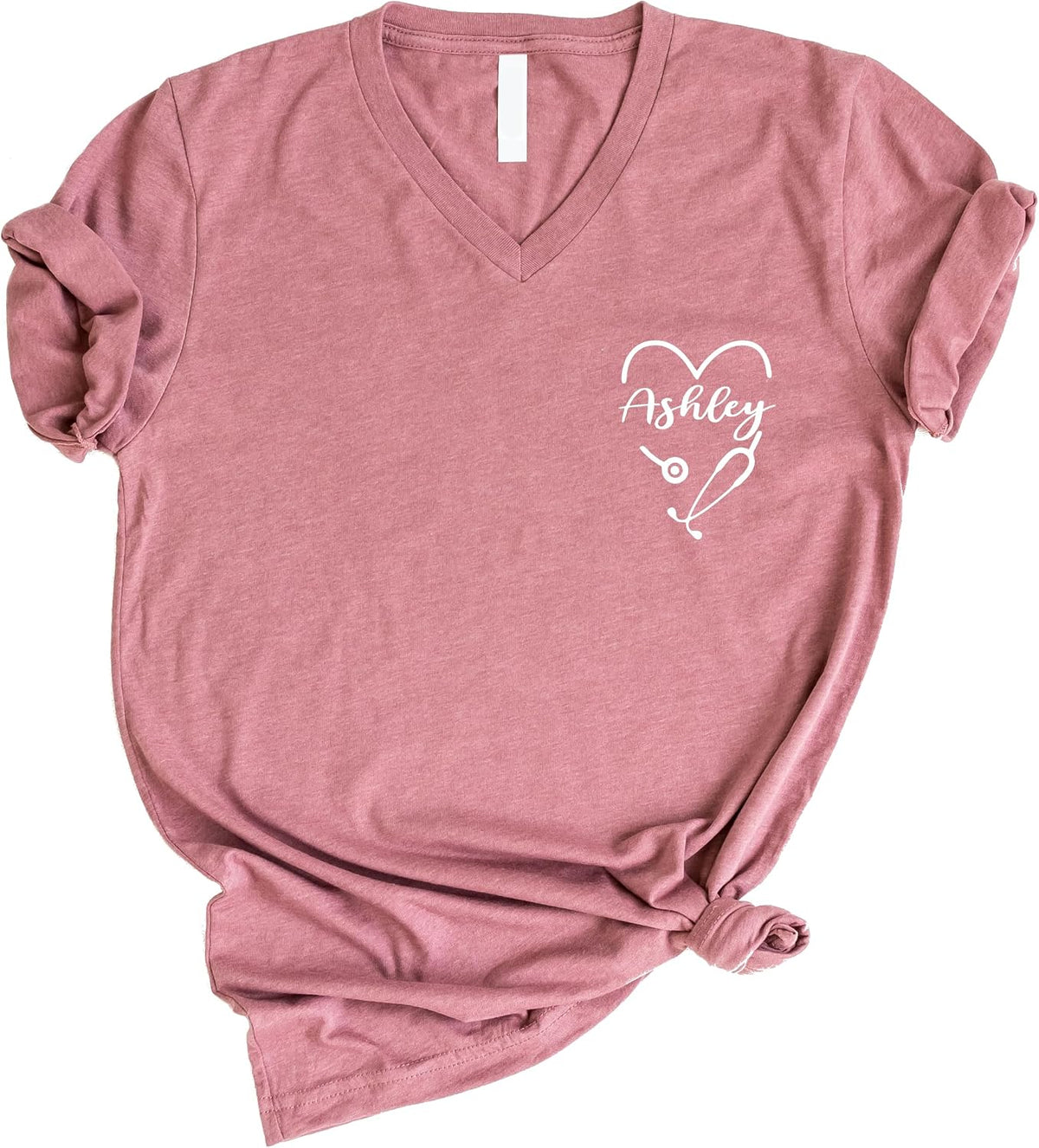 Personalized Nurse Womens Shirt, Custom Name Nursing Womens Gift, Registered Nurse Unisex T-Shirt, - Womens V-neck