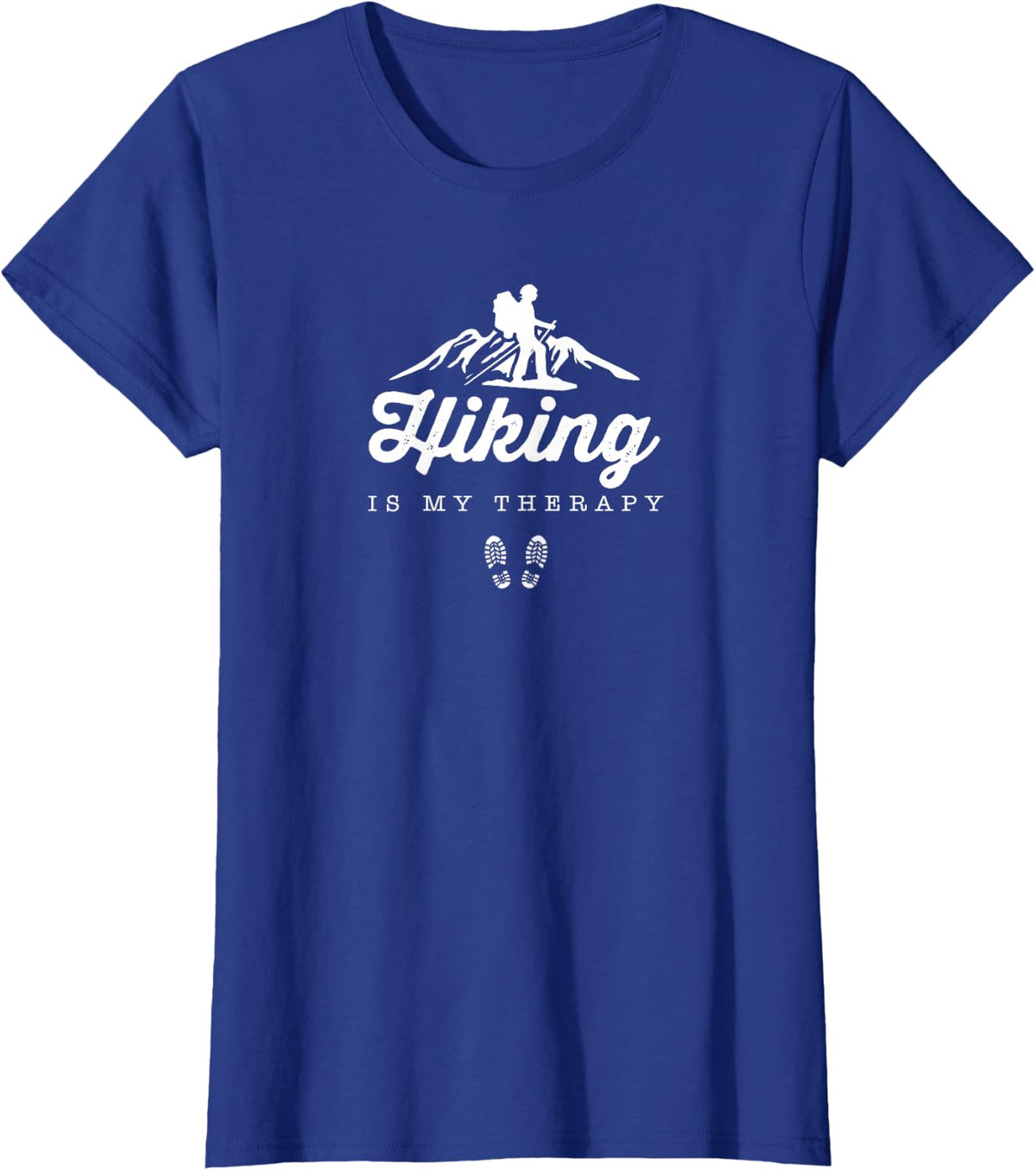 Hiking By Design Tee Company Unisex-Adults Hiking Is My Therapy Camping Hiking 3XL Black Cotton, Polyester Modern Casual