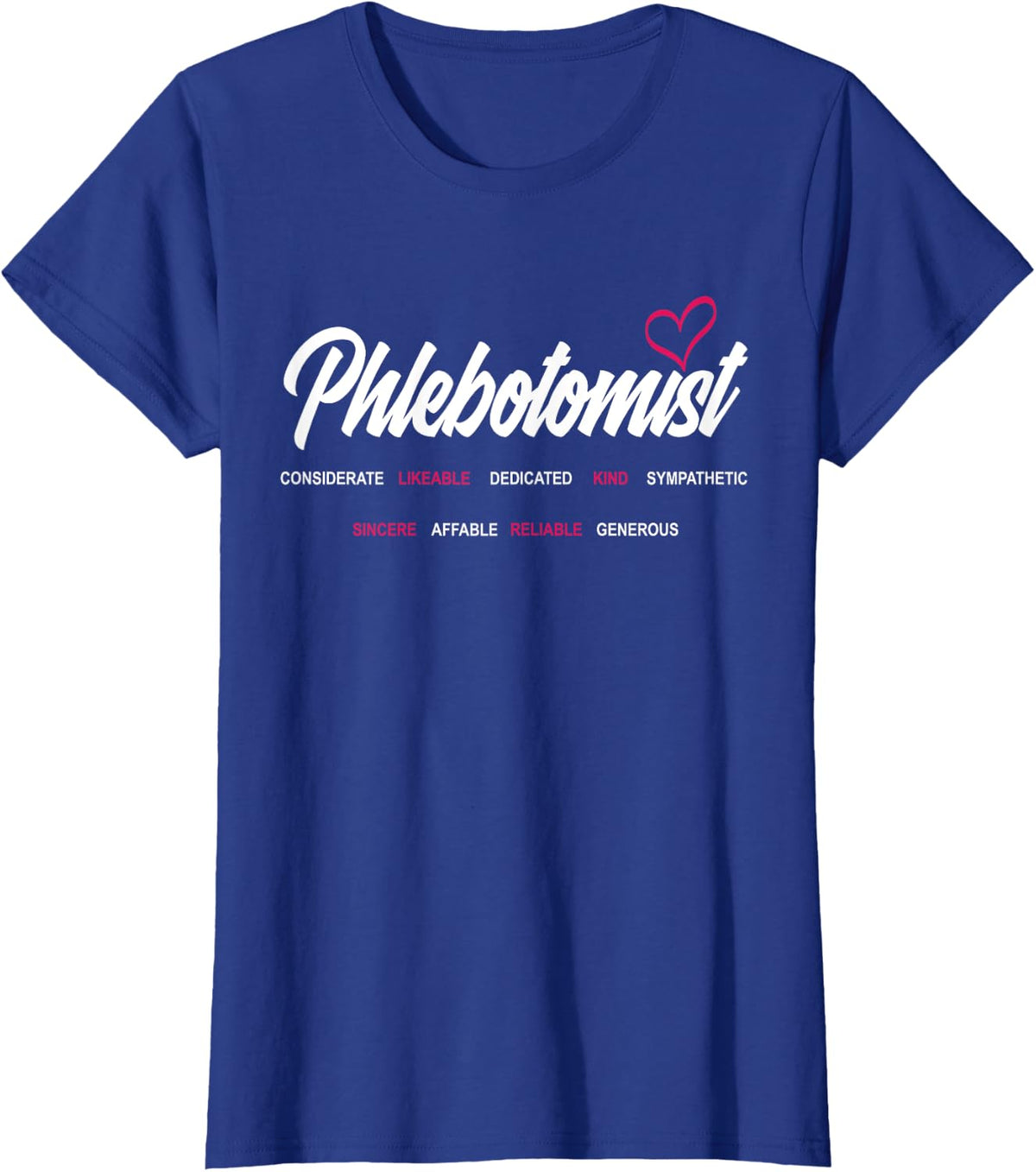 Phlebotomist Definition Heart Phlebotomy Technician Nurse T-Shirt - Royal Blue