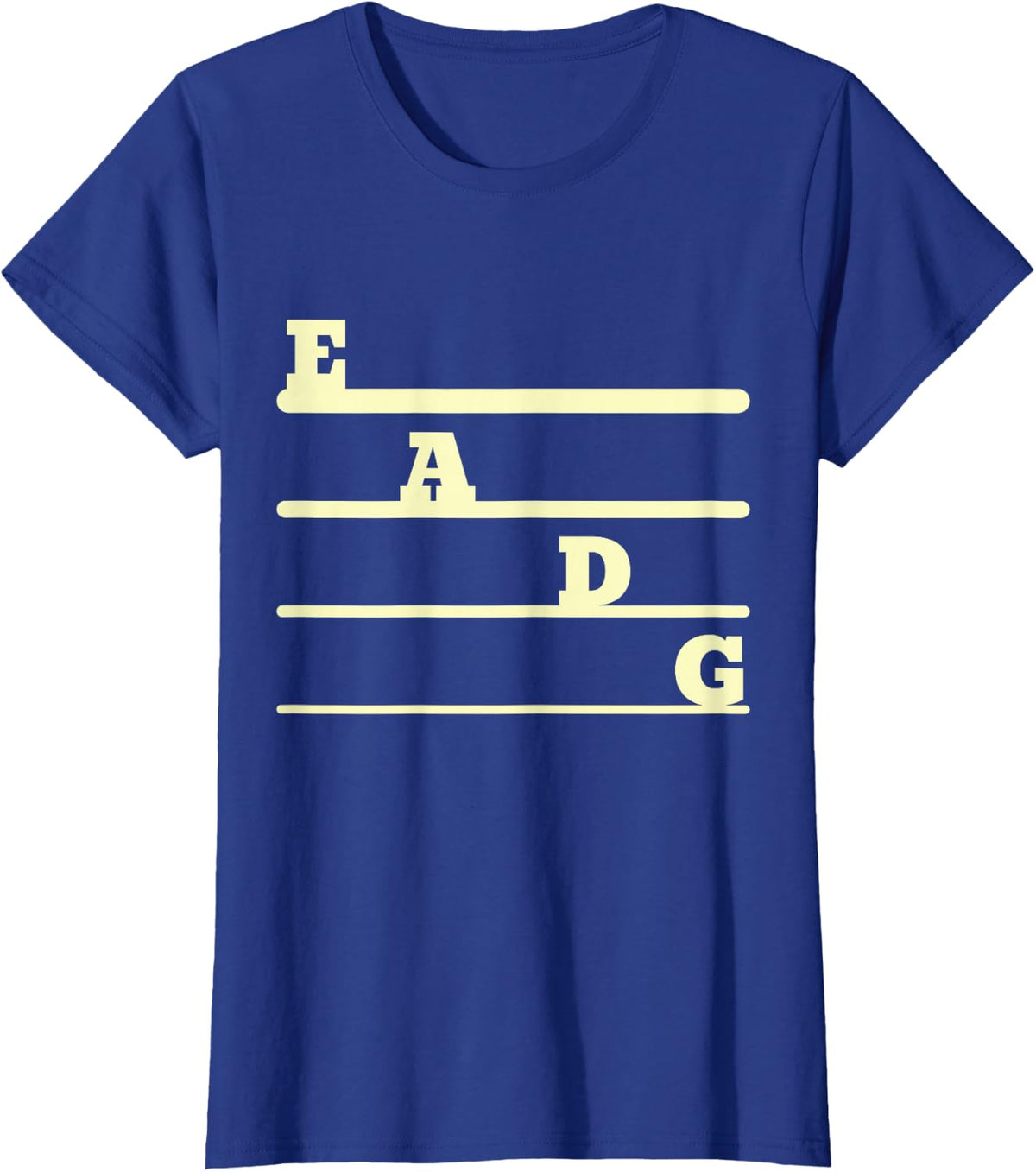Bass Strings E-A-D-G Bassist T-Shirt - Royal Blue