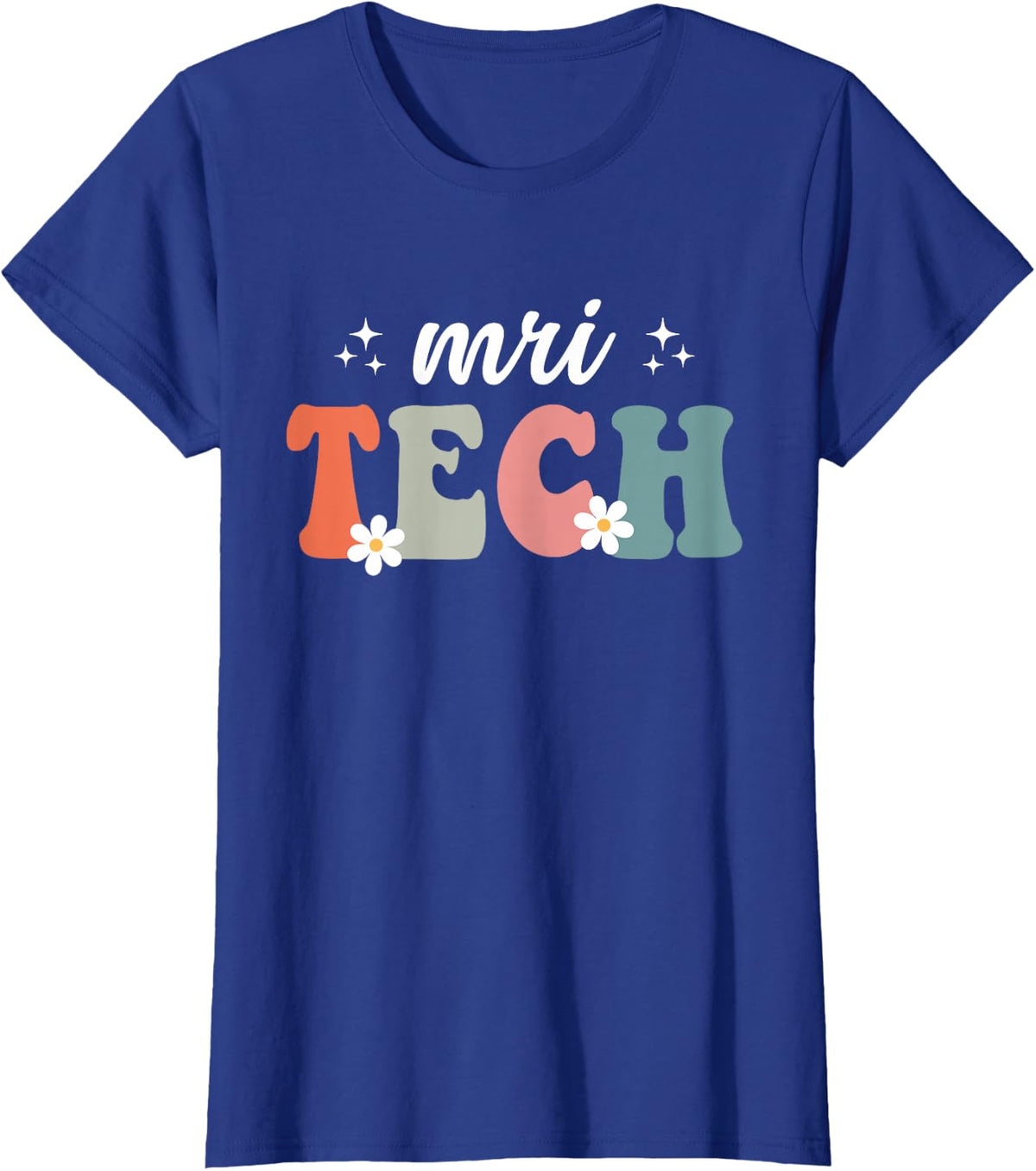 MRI Tech Retro Groovy Xray Radiologic Rad Tech For Women Men T-Shirt - Royal Blue