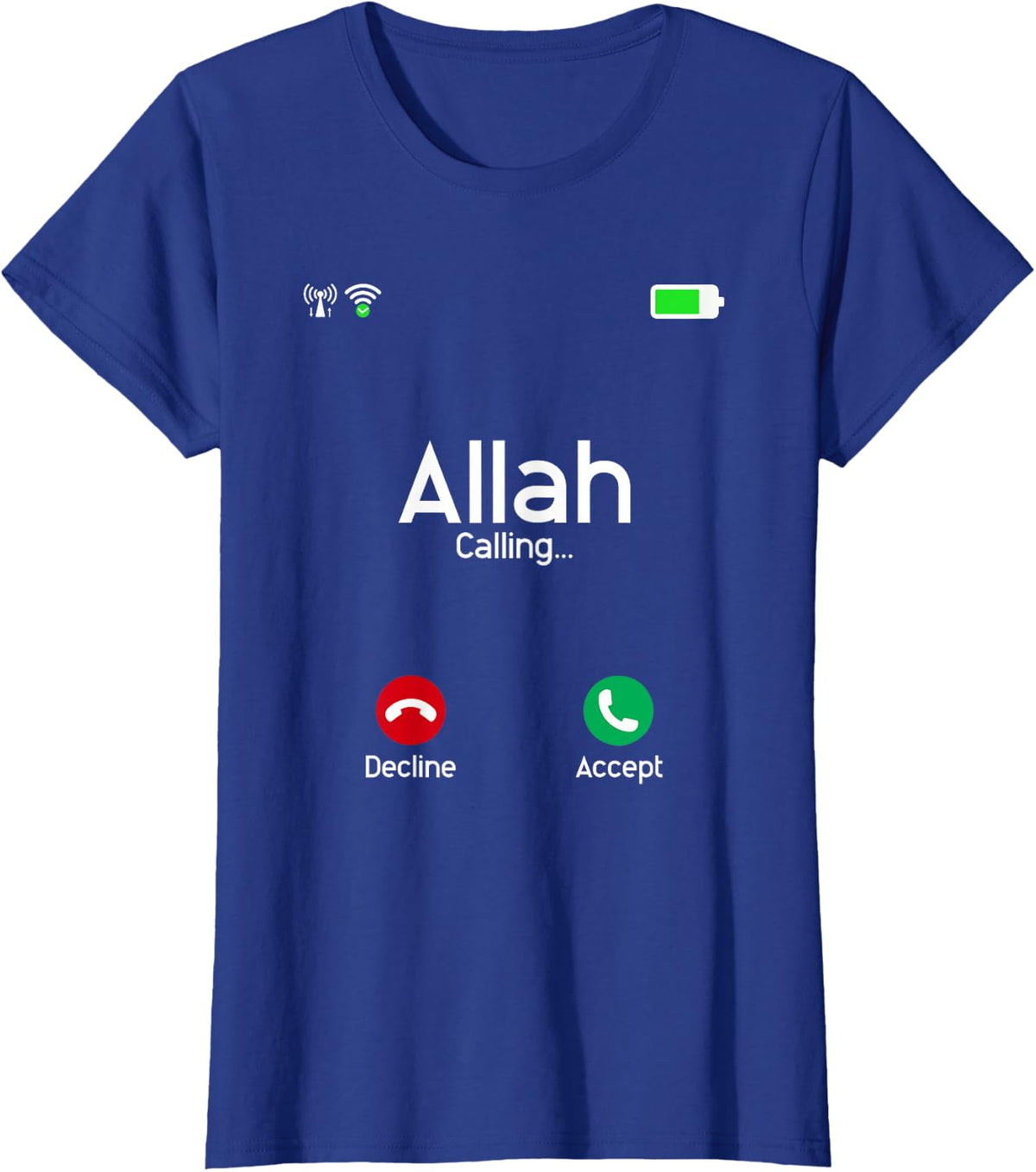 Allah is Calling Ramadan Muslim Eid Mubarak Islamic T-Shirt - Royal Blue