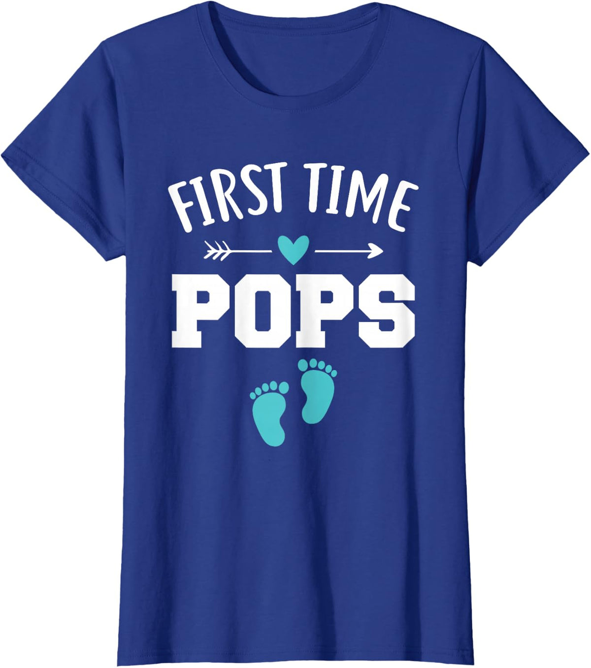 Mens First Time Pops Soon To Be Pops Father's Day T-Shirt - Royal Blue