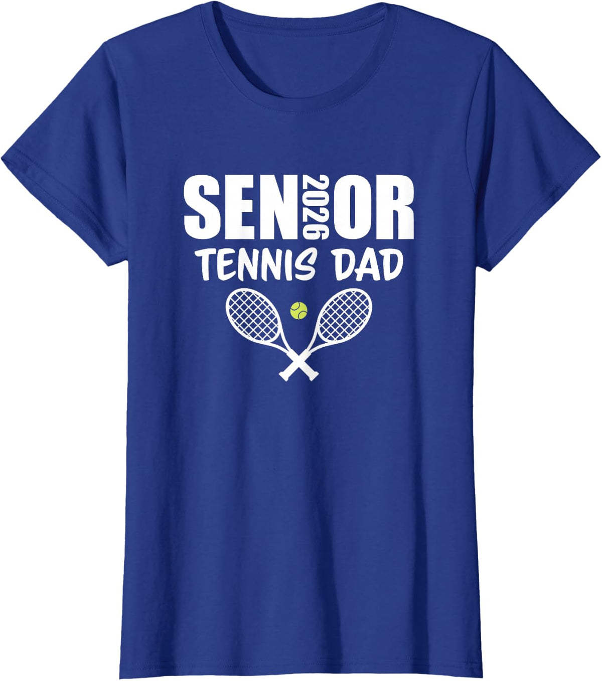 2026 Senior Tennis Dad Team Parent Helper T-Shirt - Royal Blue