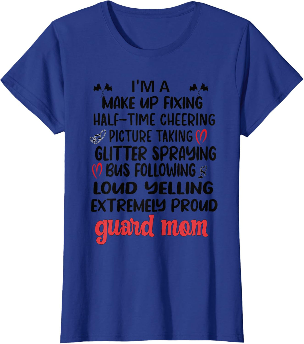 Funny Guard Mom Of A Color Guard Member Mother T-Shirt - Royal Blue