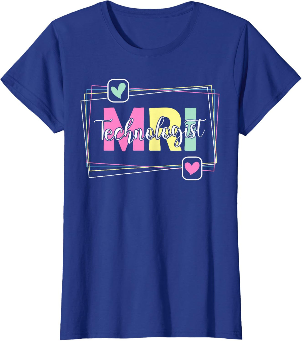 Cute MRI Tech Love MRI Technologist Tees T Shirts for Men Women - Royal Blue