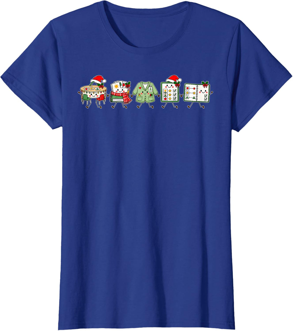 Christmas para Doodle Paraprofessional Sped Teacher Aide T-Shirt - Royal Blue