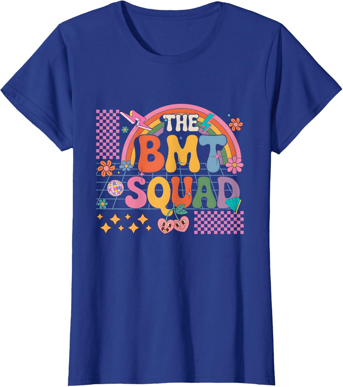 Groovy BMT Squad Bone Marrow Transplant Nurse T-Shirt | Nursing Tees For Nurses RN Gift - Royal Blue