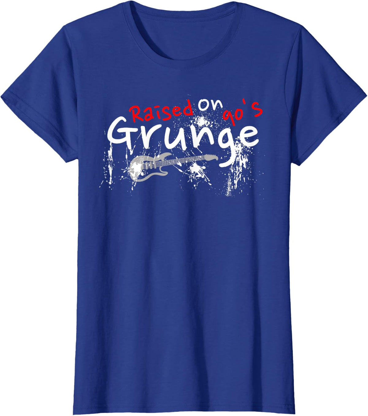 Raised On 90's Grunge Rock Music Lover T-Shirt - Royal Blue