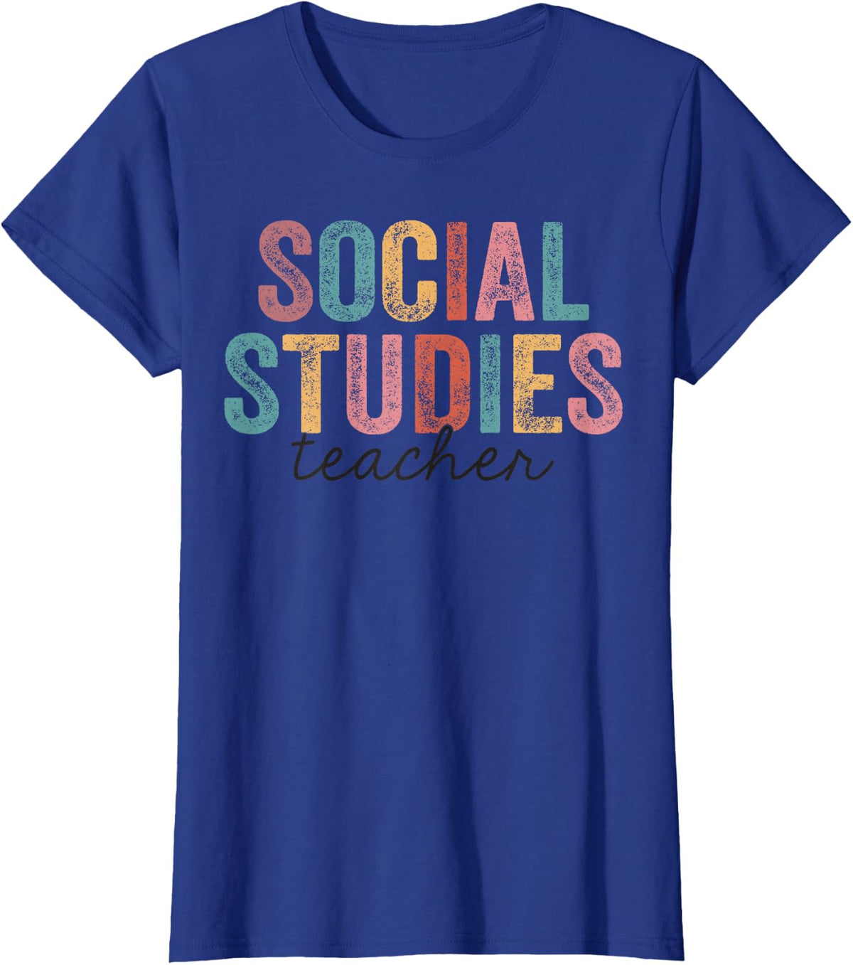 Social Studies Teacher Funny Teacher Back To School T-Shirt - Royal Blue