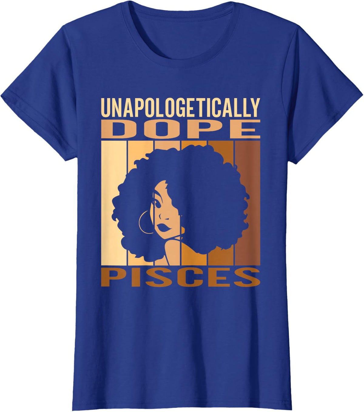 Unapologetically Dope Pisces Melanin Women Horoscope T-Shirt - Royal Blue