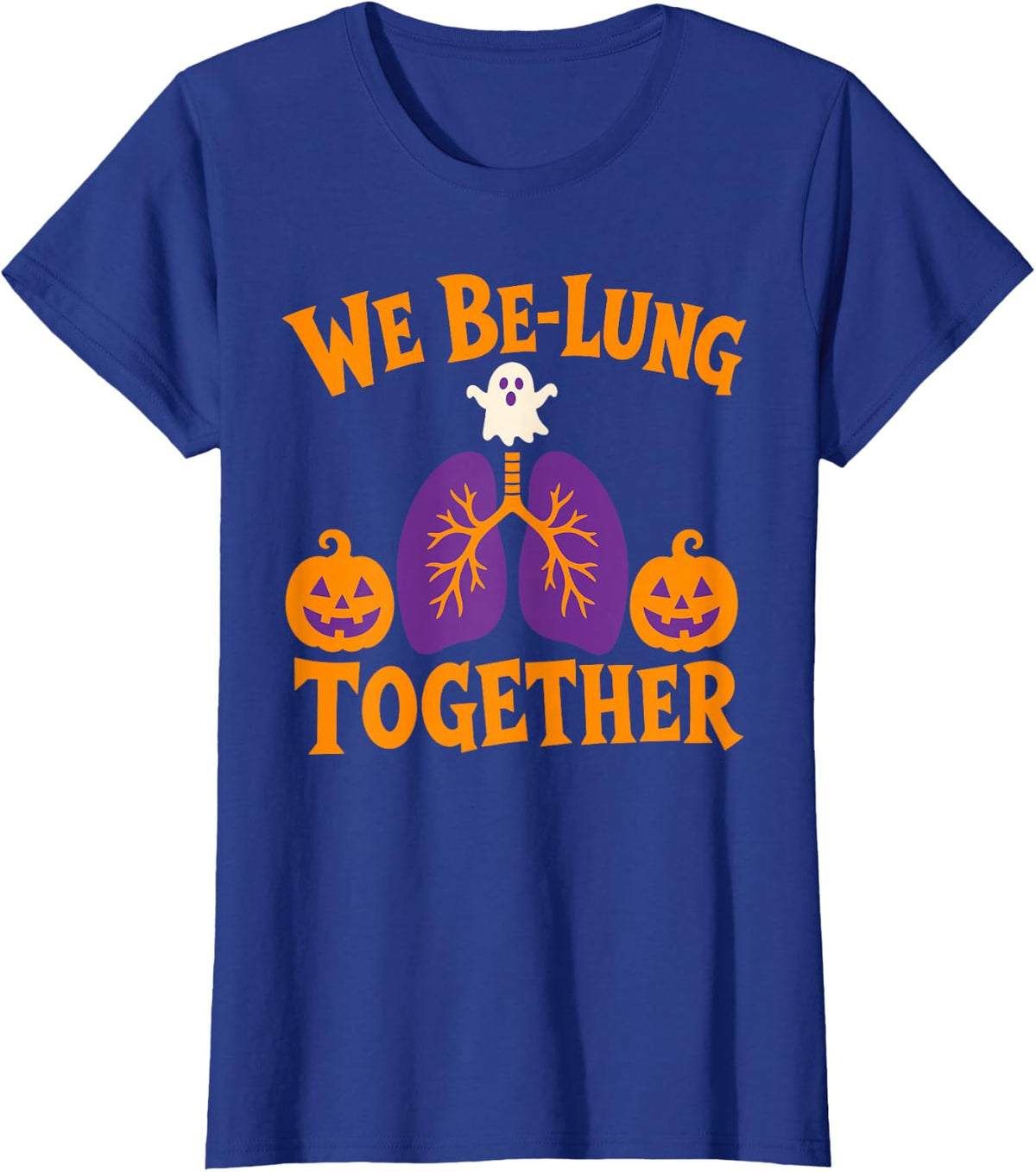 Halloween Respiratory Therapist We Be Lung Together T-Shirt - Royal Blue