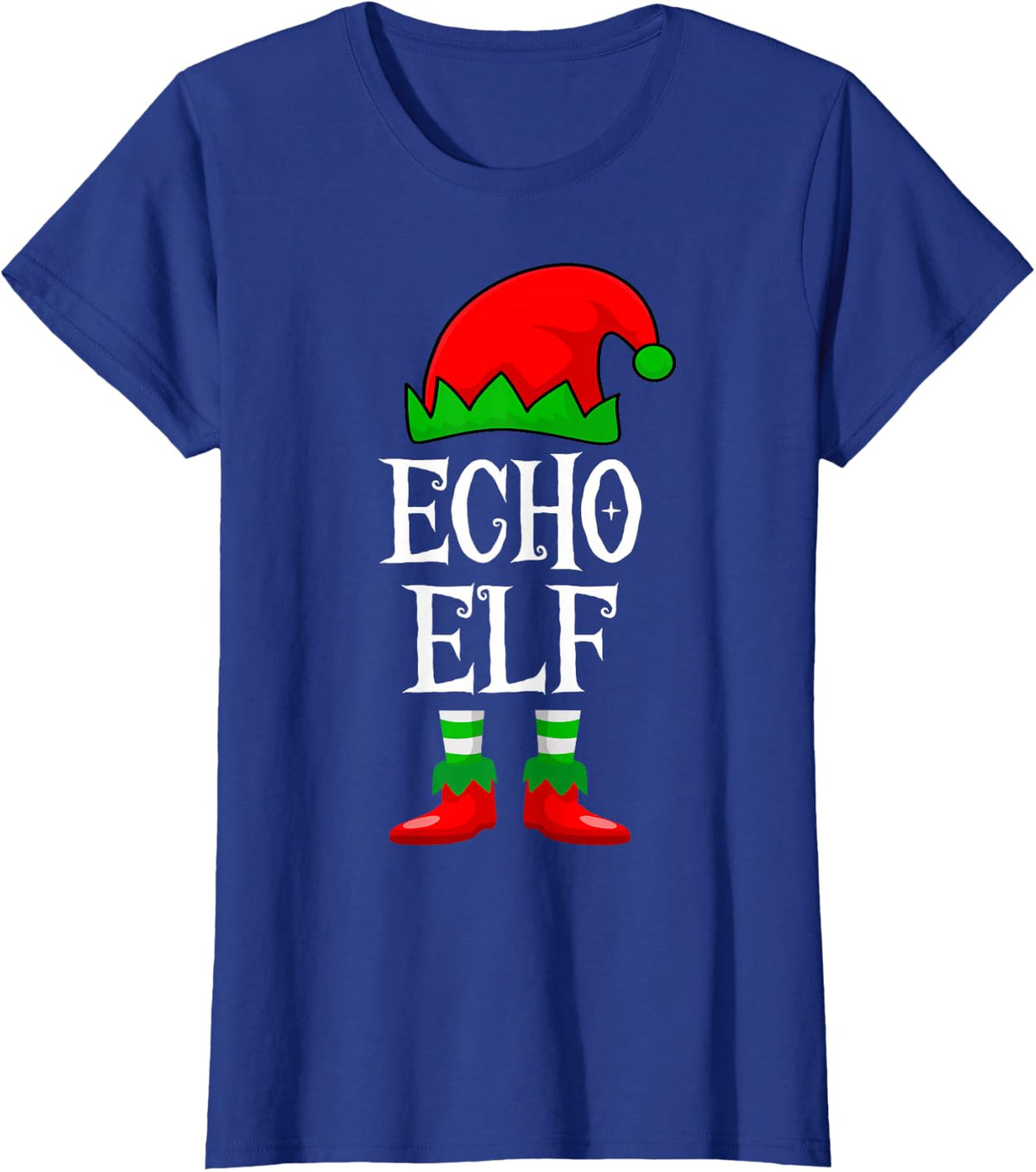 Echo Elf Cardiac Sonographer Christmas Ultrasound Tech T-Shirt - Royal Blue