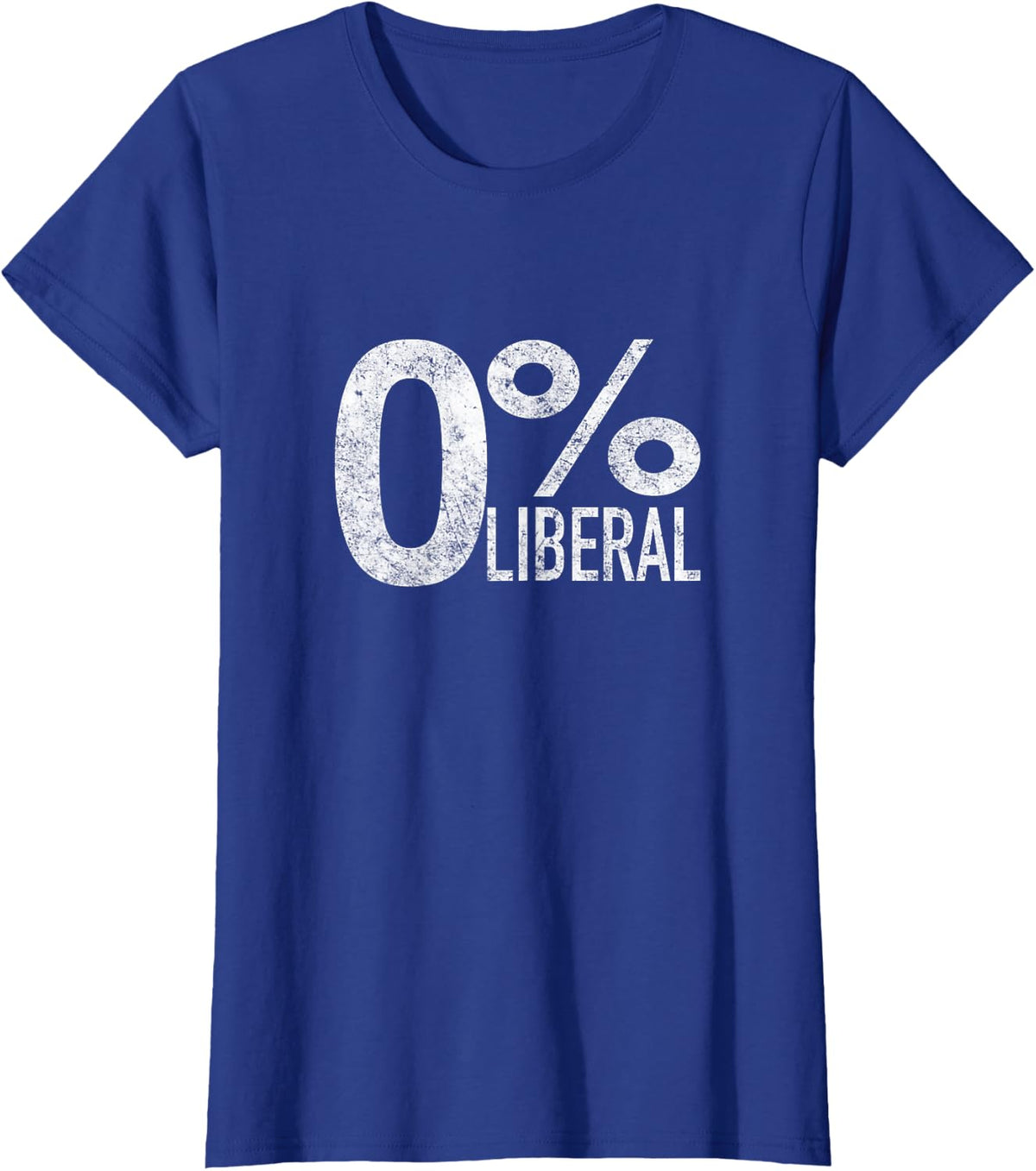 Conservative By Design Tee Company Anti Liberal Democrat Zero Percent Liberal Pro Trump T-Shirt, Men's Unisex Adult Black