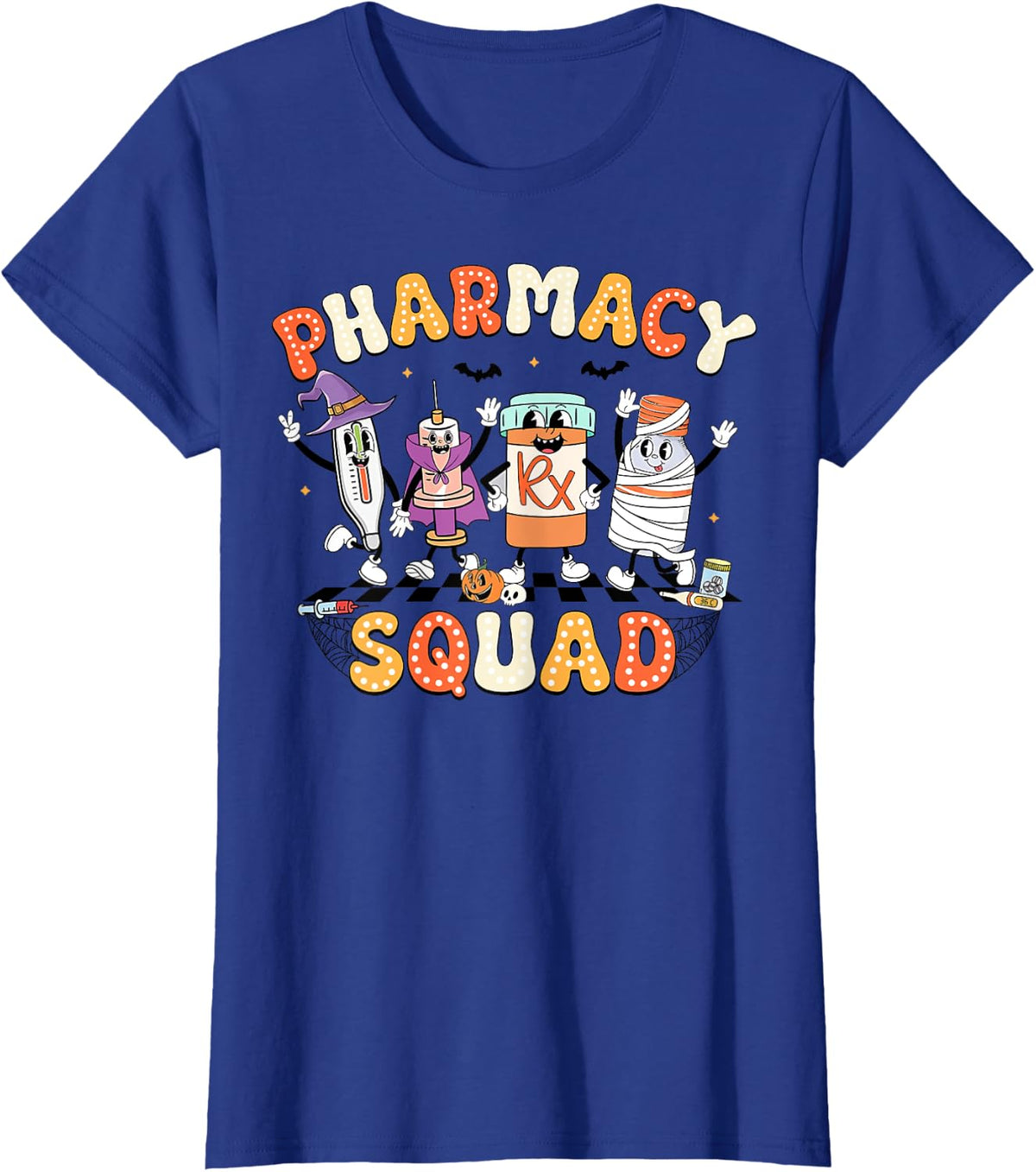 Funny Pharmacy Squad Pharmacist Technician Halloween T-Shirt - Royal Blue