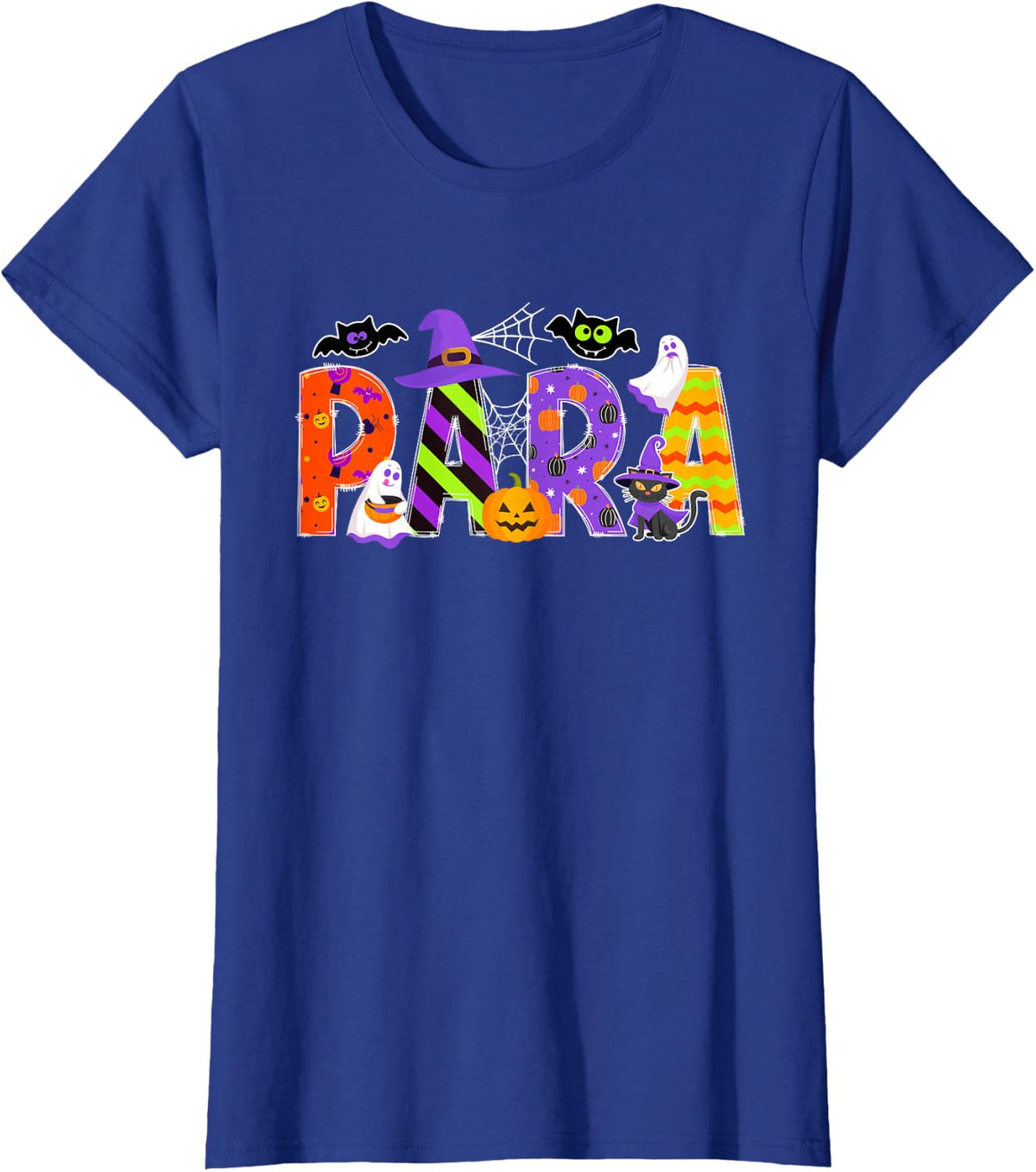 Spooky para Halloween Paraprofessional T-Shirt - Royal Blue
