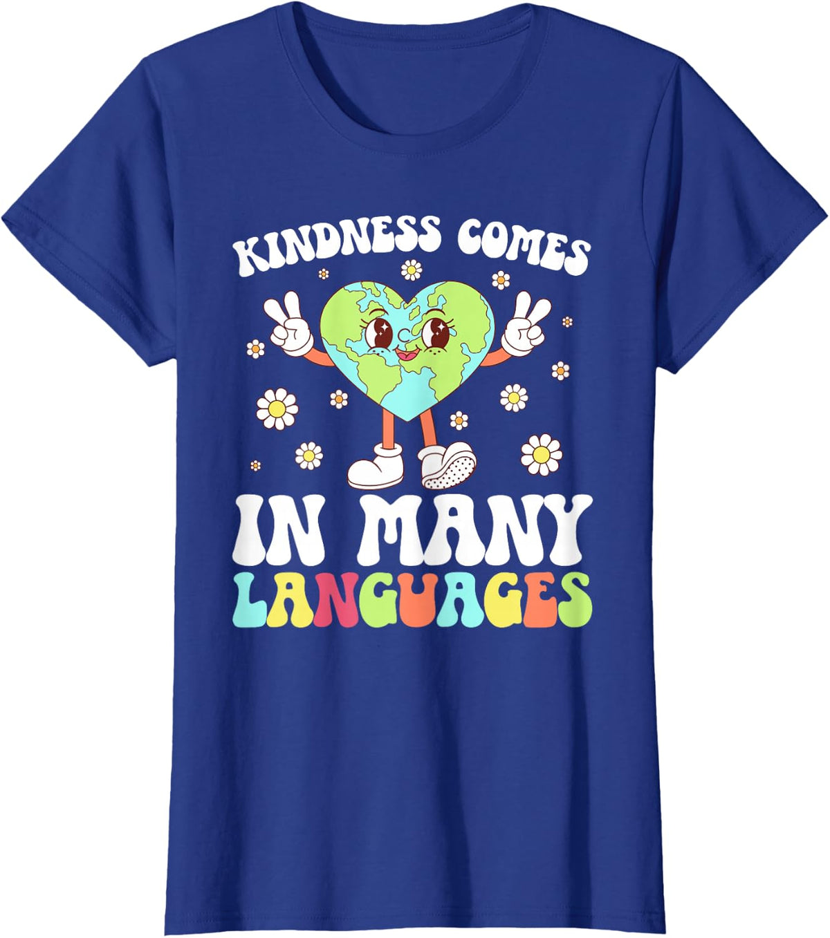 ESL Teacher Groovy English As A Second Language Teacher T-Shirt - Royal Blue