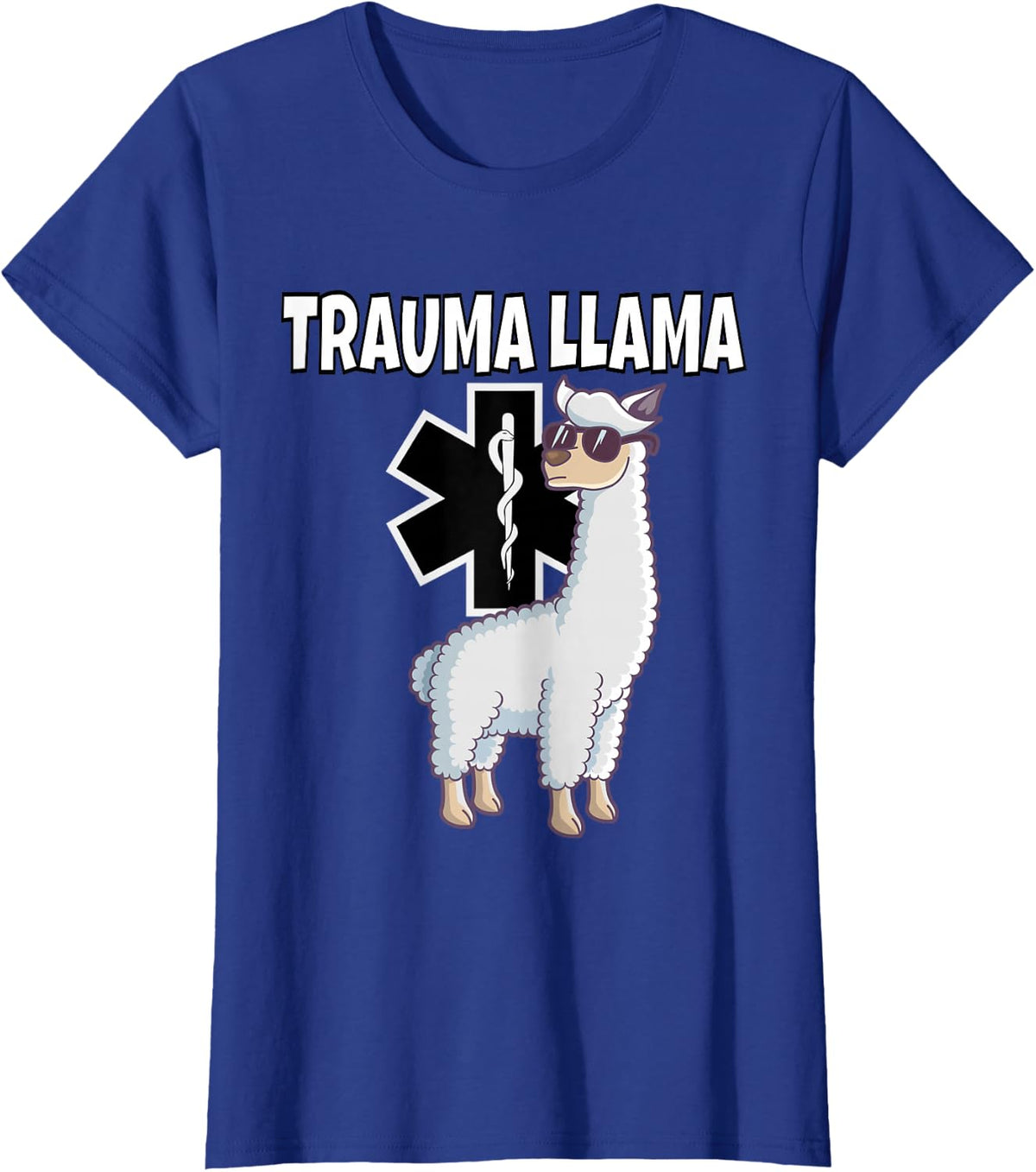 Funny Trauma Llama EMT Medic EMS Gift T-Shirt - Royal Blue