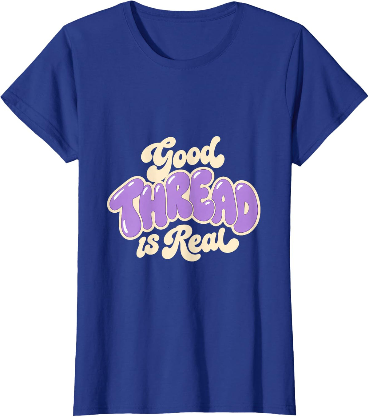 Thread Therapy is Real Cross Stitch Diamond Painting Mom Dad T-Shirt - Royal Blue