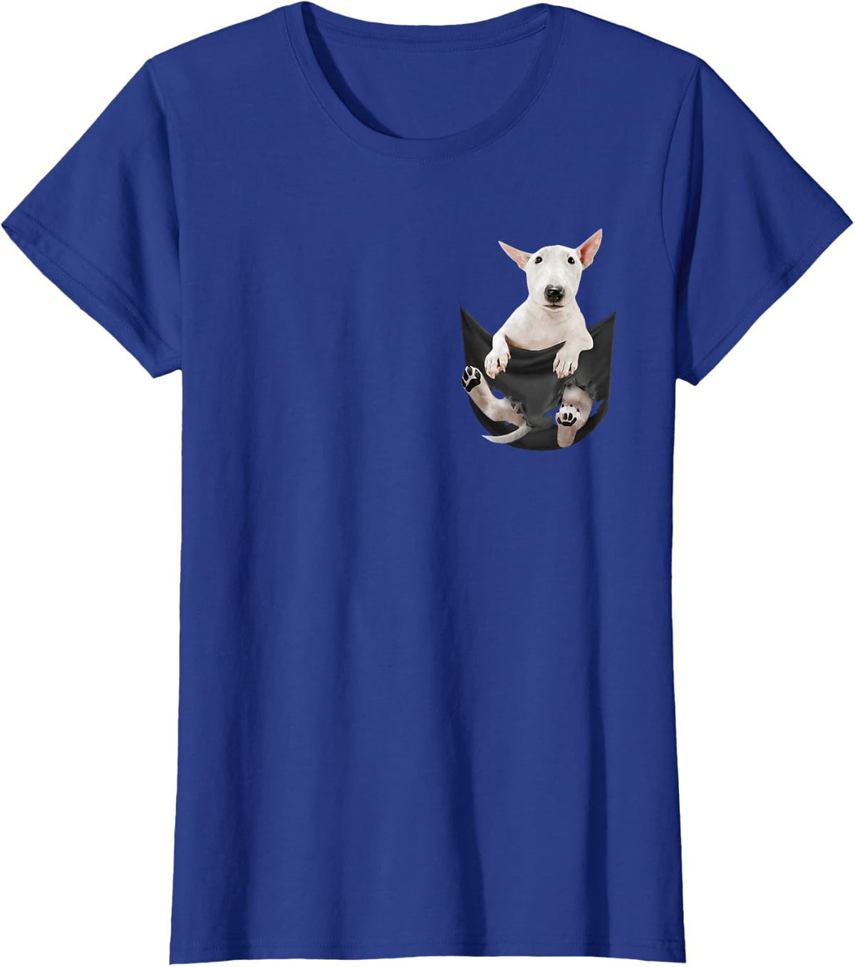Bull Terrier in Shirt Pocket Bull Terrier Lover T-Shirt - Royal Blue