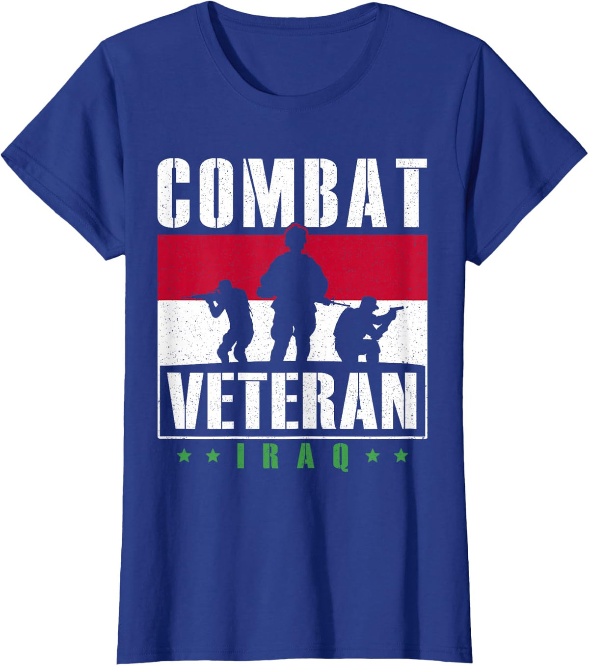 Combat Veteran Iraq Veteran's Day Veterans Combat Veteran T-Shirt - Royal Blue