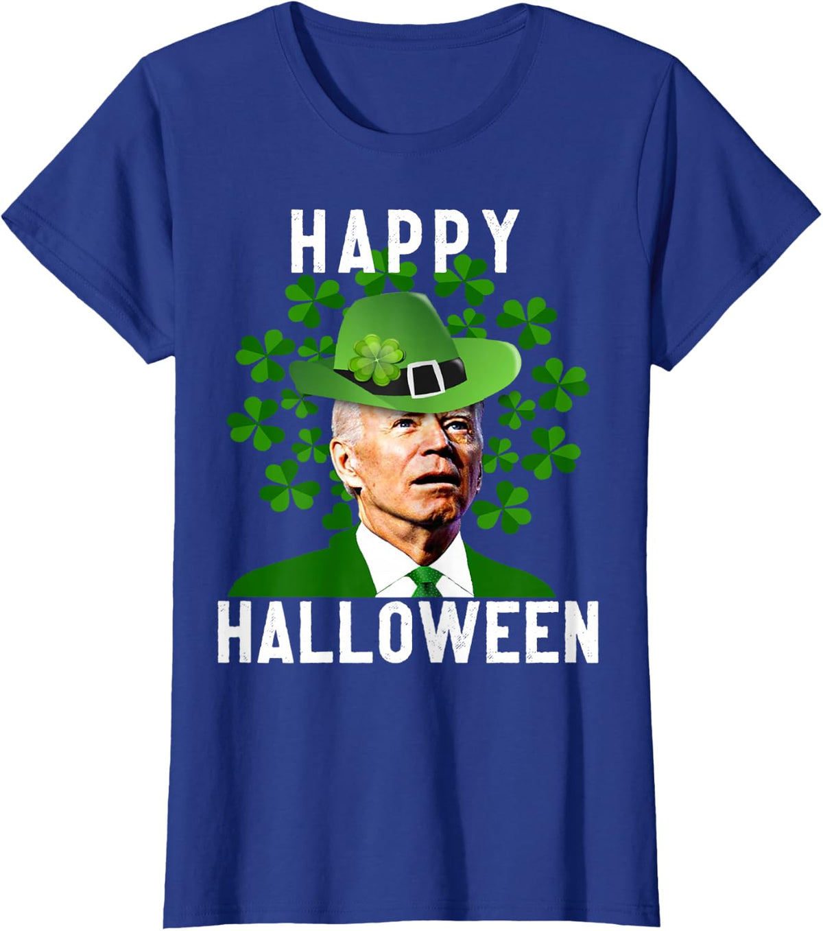 Funny Joe Biden St Patricks Day Confused Halloween Biden T-Shirt - Royal Blue