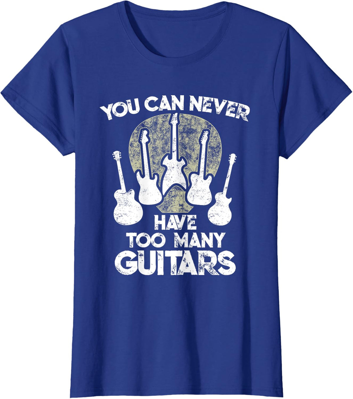 You Can Never Have Too Many Guitars T-Shirt - Royal Blue