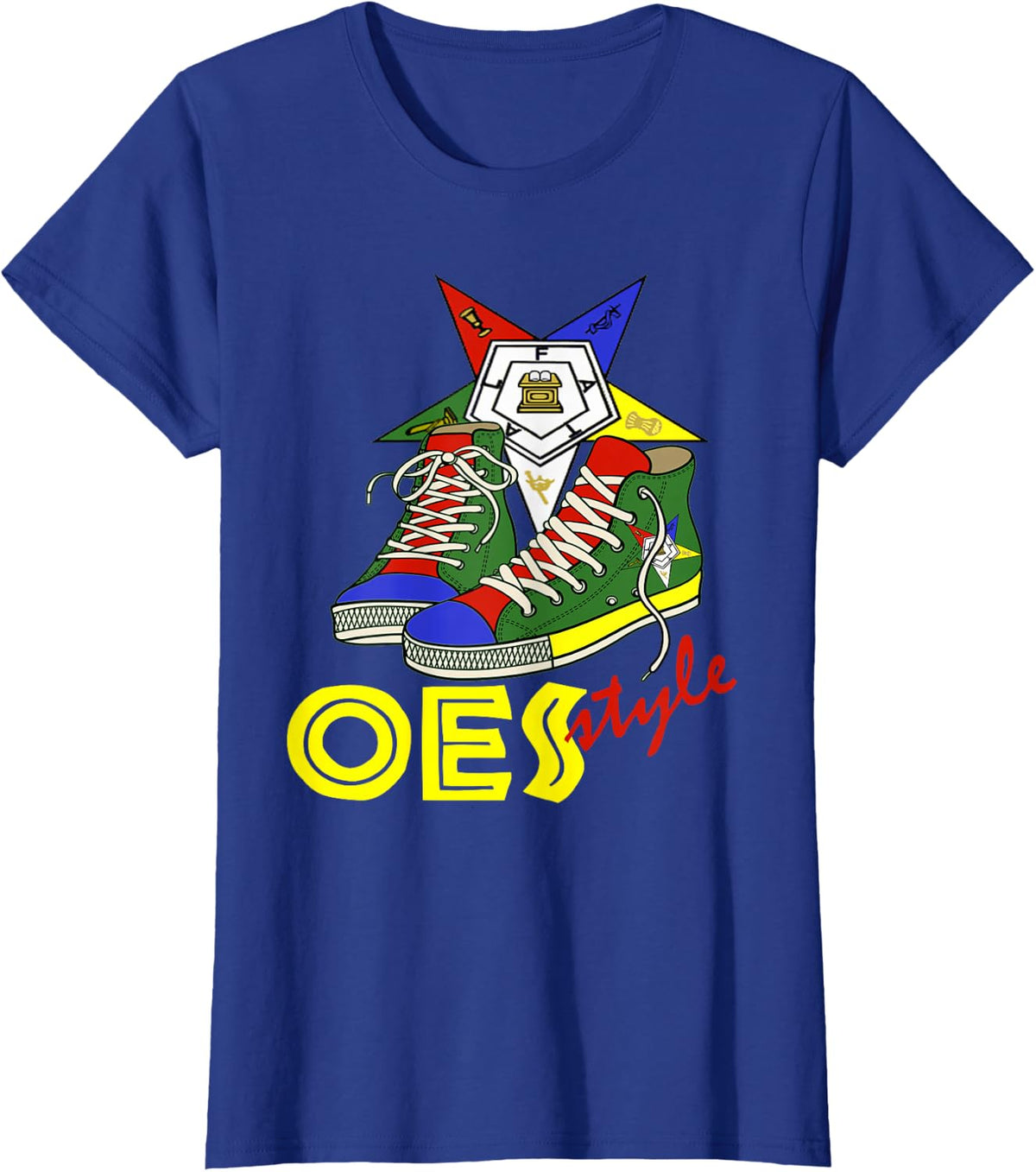 Order Of The Eastern Star OES Style Sistar Diva Fatal Ring T-Shirt - Royal Blue