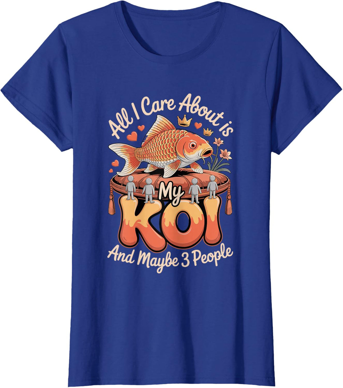 Just A Girl Who Loves Koi Fish Funny Koi Fish Saying T-Shirt - Royal Blue