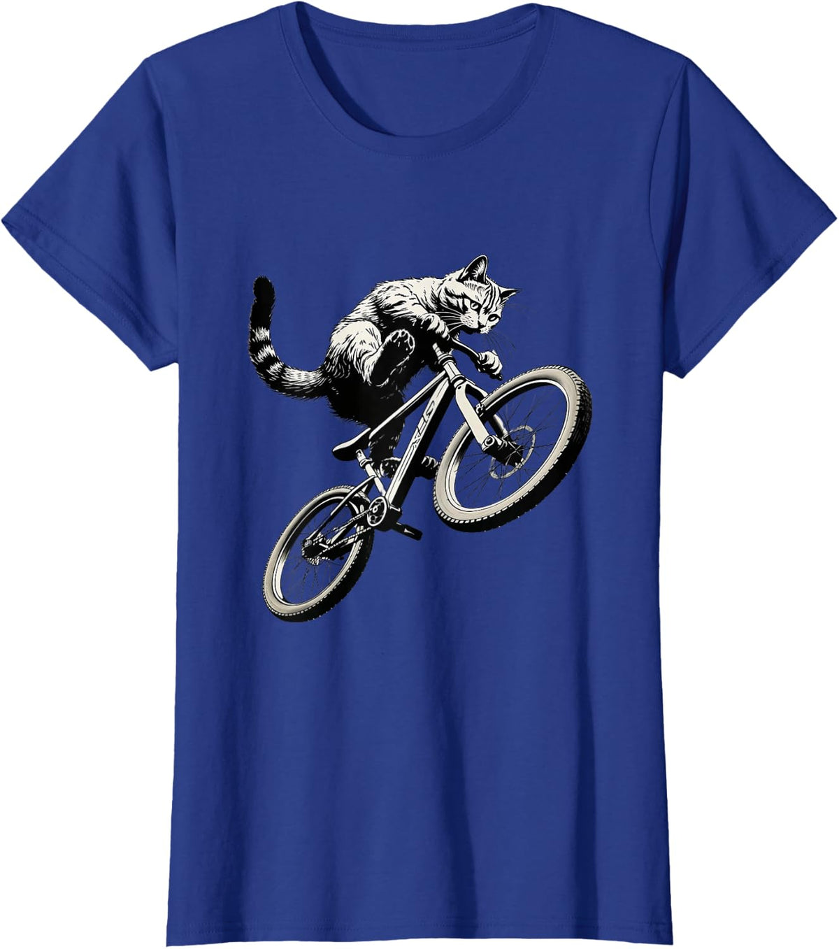 BMX Cat Vintage T-Shirt - Royal Blue