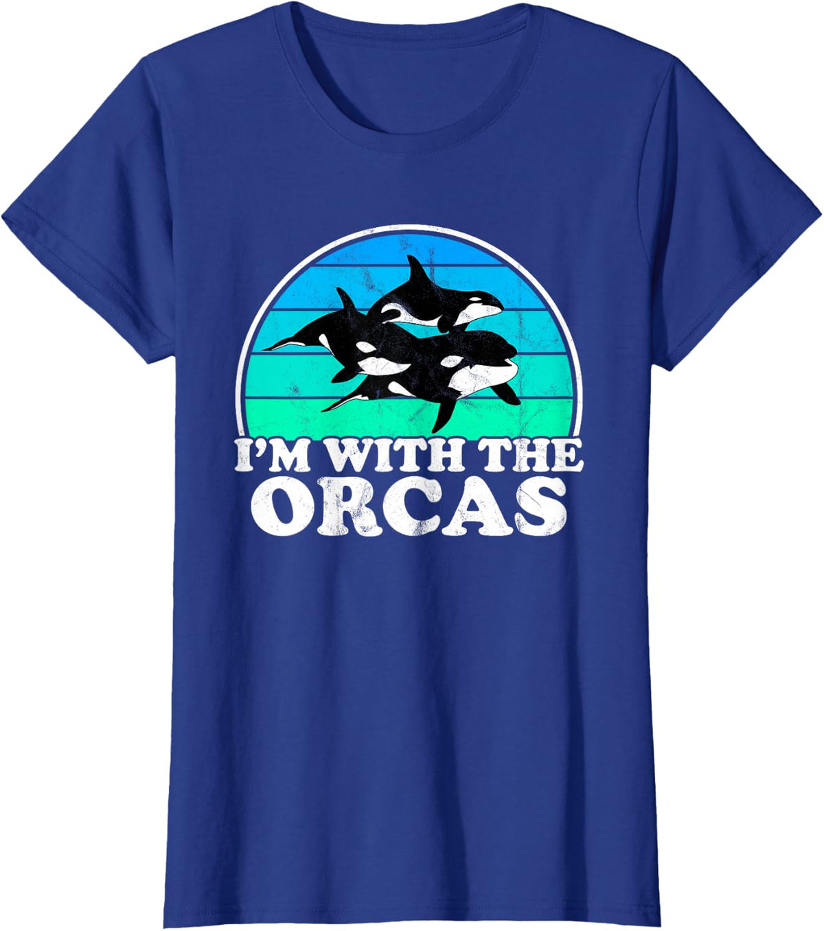 I'm With The Orcas - Funny Orca Whale Handler T-Shirt - Royal Blue
