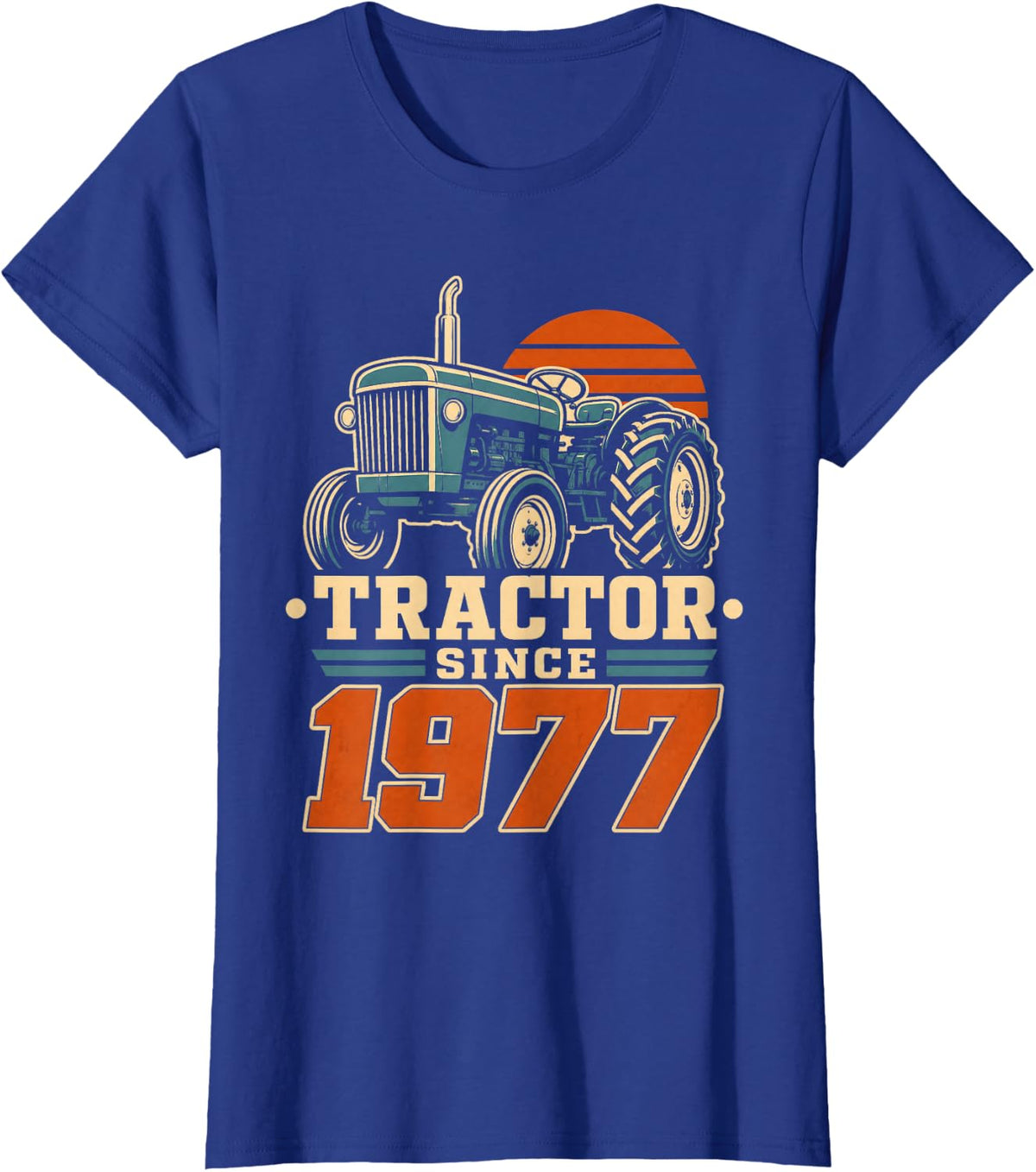 Tractor Since 1977 Vintage Farm Machinery T-Shirt - Royal Blue
