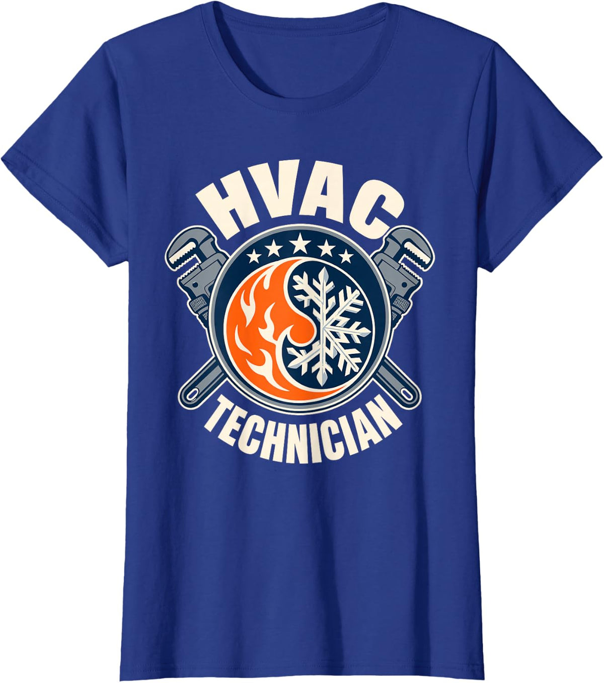 HVAC Technician HVAC Tech Heating and Cooling T-Shirt - Royal Blue