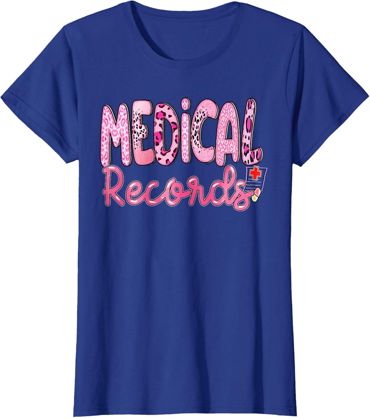Medical Records Valentines Medical Coder Doctor Healthcare T-Shirt - Royal Blue