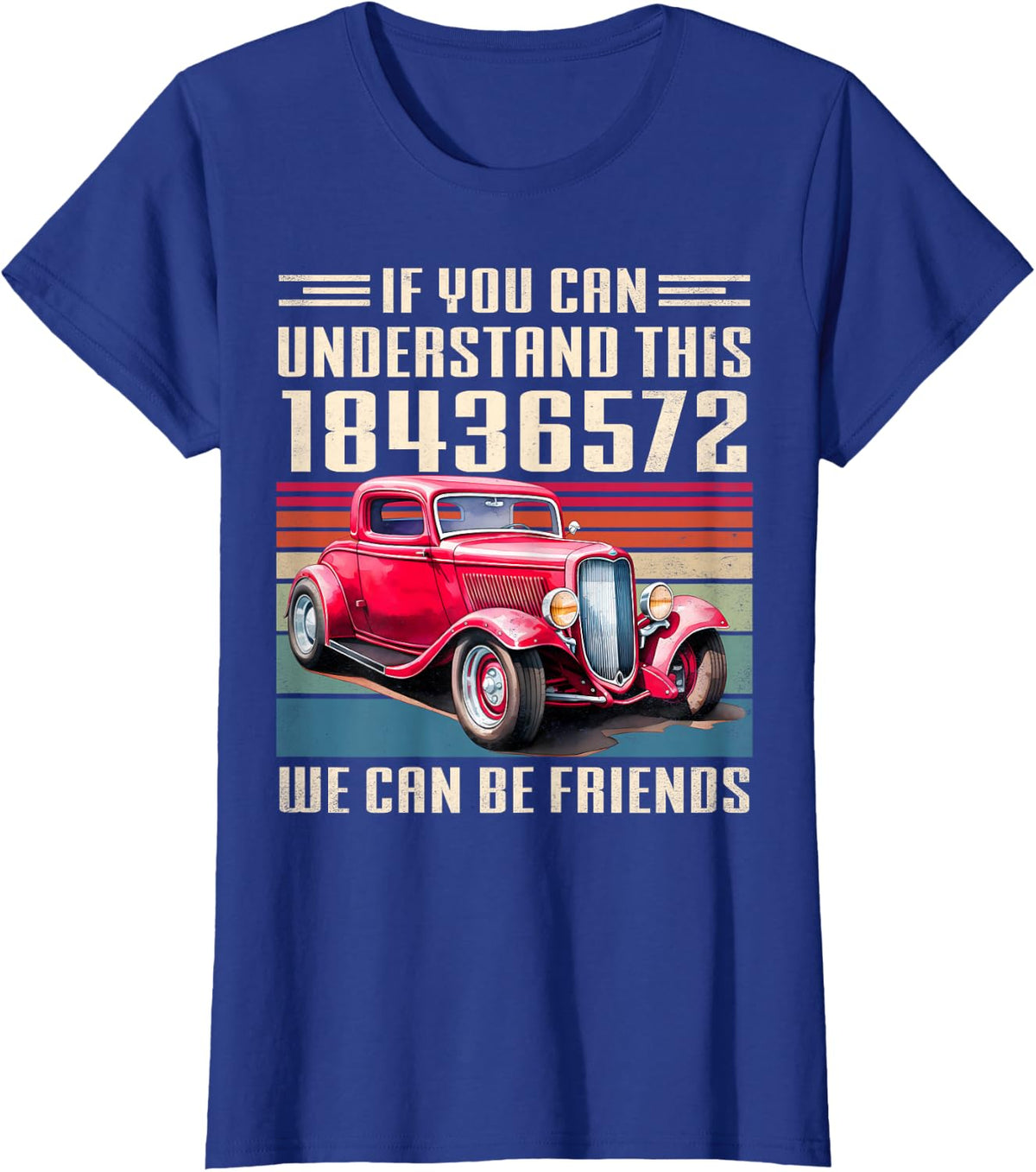 It's A 18436572 Thing Funny V8 Engine Classic Hot rod Car T-Shirt - Royal Blue