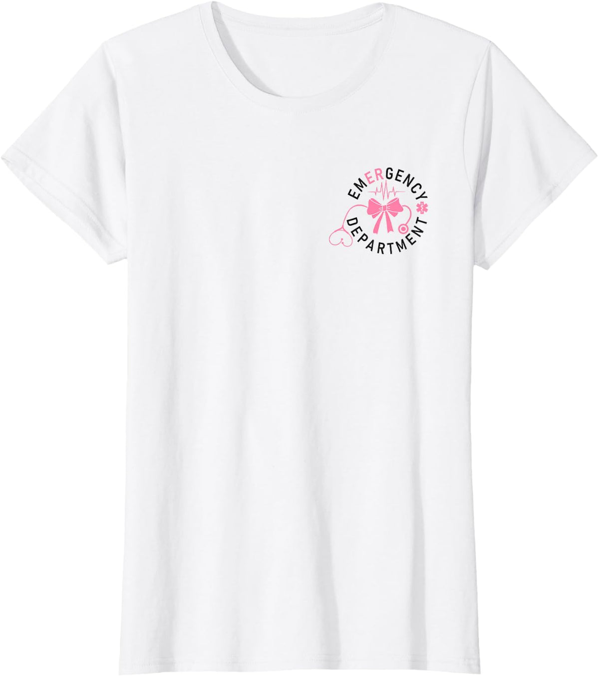 Funny Emergency Department Emergency Room Nurse ER Nurse T-Shirt - White