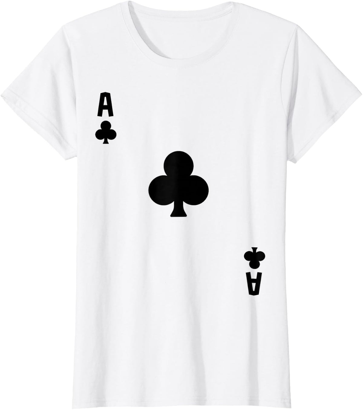 Ace of Clubs Cards Deck Halloween Costume T-Shirt - White