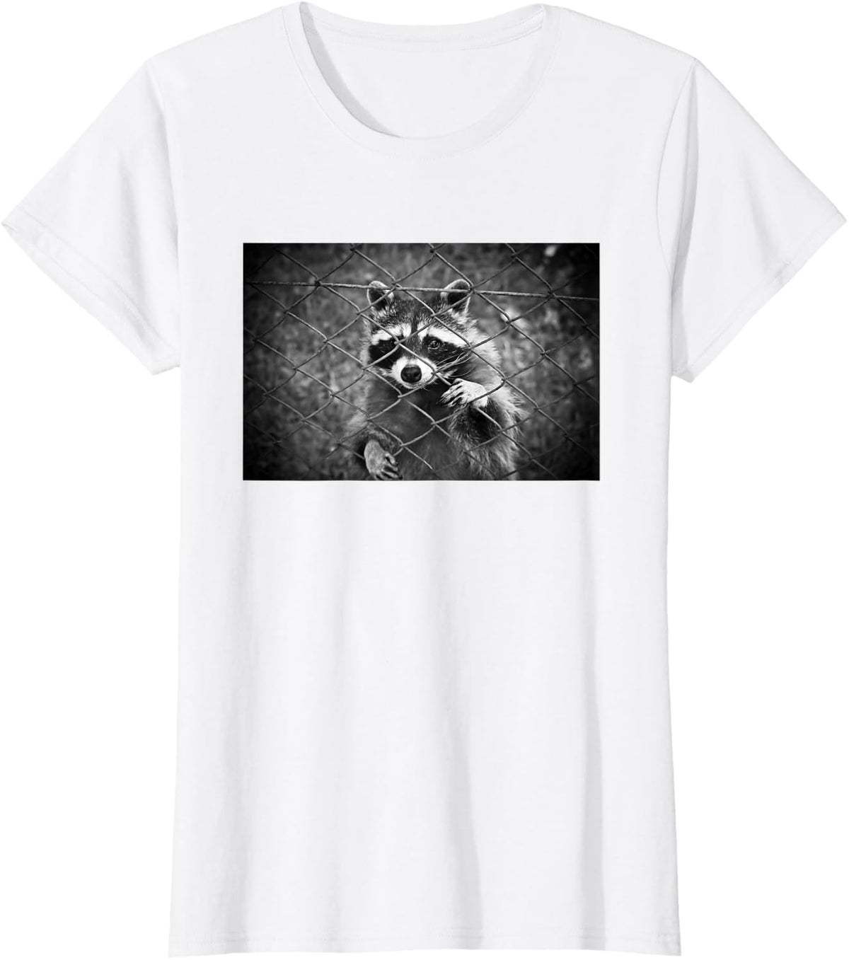 Cute Raccoon, Trash Panda, Funny Raccoon Lover Design T-Shirt - White